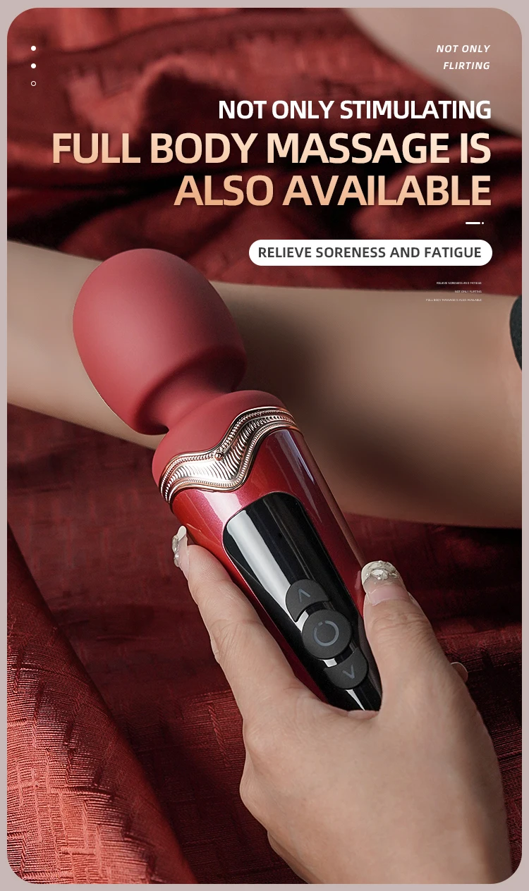 Heated Magic Wand Vibrator — 360° Rotation, 9 Modes – AmourToy