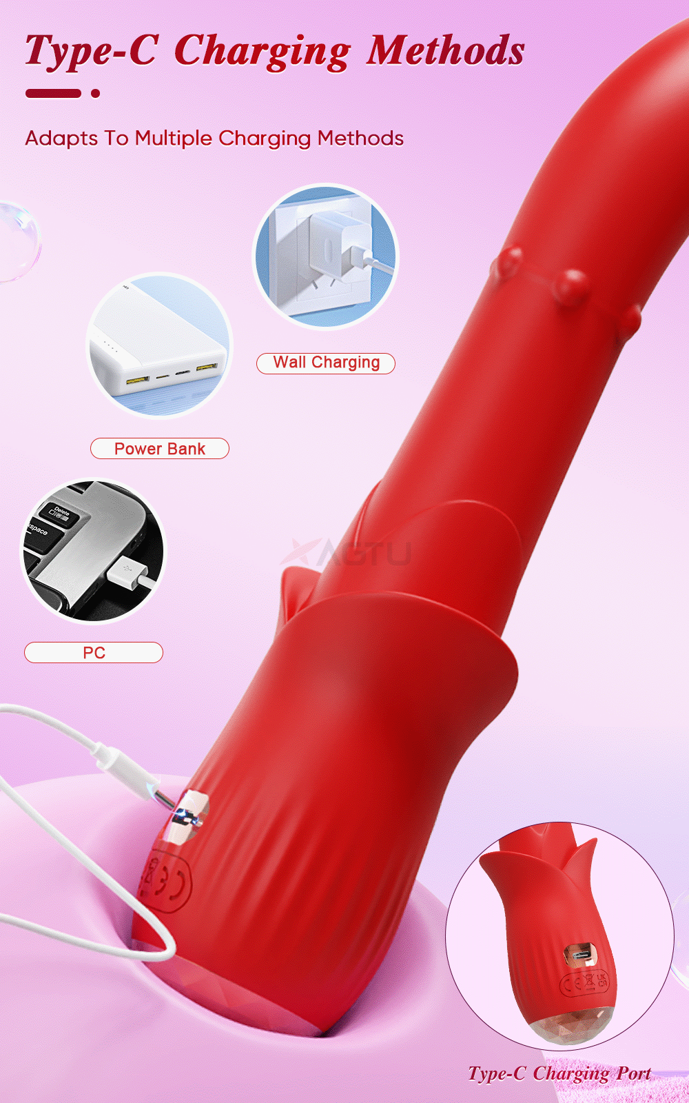 Thrusting Dildo Vibrator for Women - G Spot Vibrating Dildo with Dual Stimulation Thrusting Dildo Vibrator for Women - G Spot Vibrating Dildo with Dual Stimulation – AmourToy