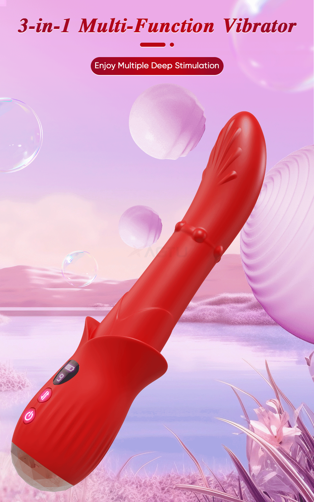 Thrusting Dildo Vibrator for Women - G Spot Vibrating Dildo with Dual Stimulation Thrusting Dildo Vibrator for Women - G Spot Vibrating Dildo with Dual Stimulation – AmourToy