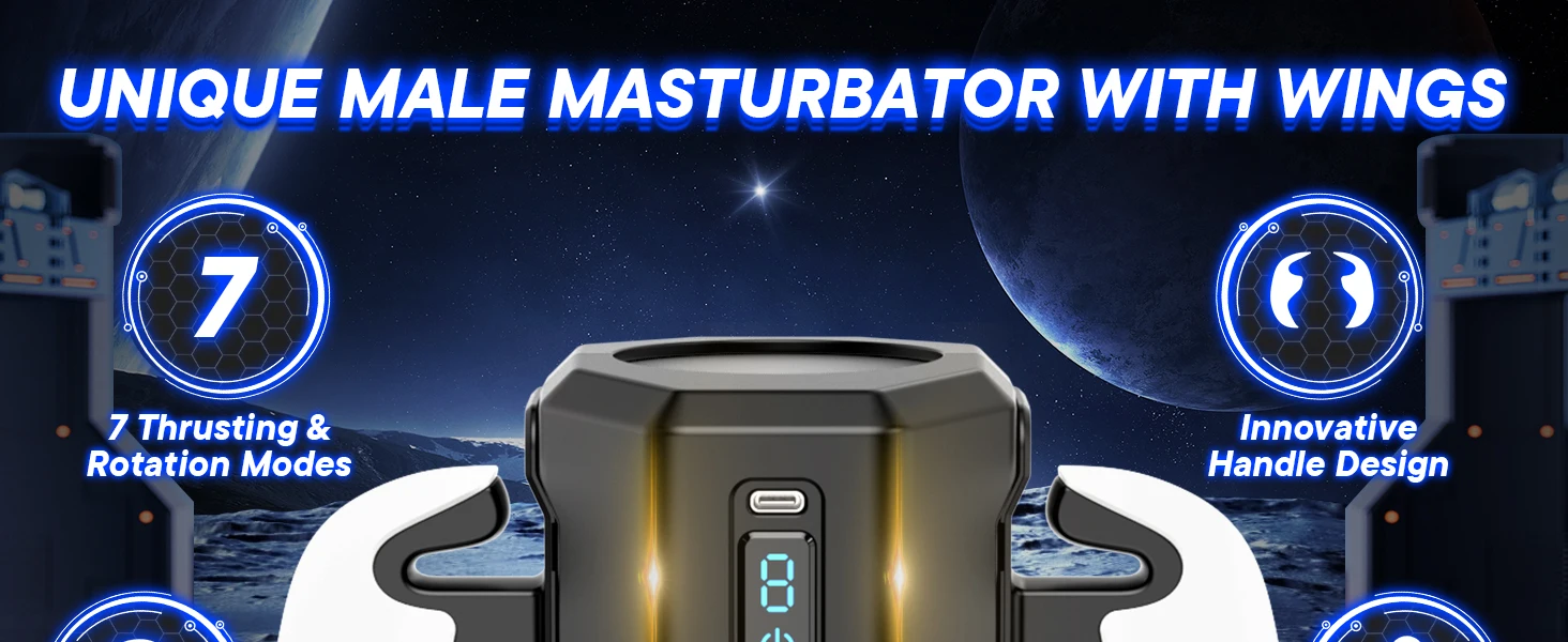 Thrusting Rotating Masturbator 7 Modes — Open-Ended Handle Design | Large Granule Texture | One-Button Control | Detachable TPE Sleeve | Type-C Rechargeable – AmourToy