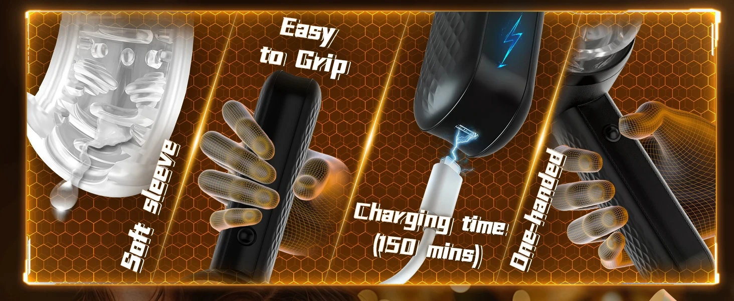 Open Ended Masturbator for Men — 6-Mode Thrusting & Vibrating | Surface-Grip Suction Base Hands-Free | Soft Ribbed Sleeve | Quiet Motor | USB Rechargeable – AmourToy