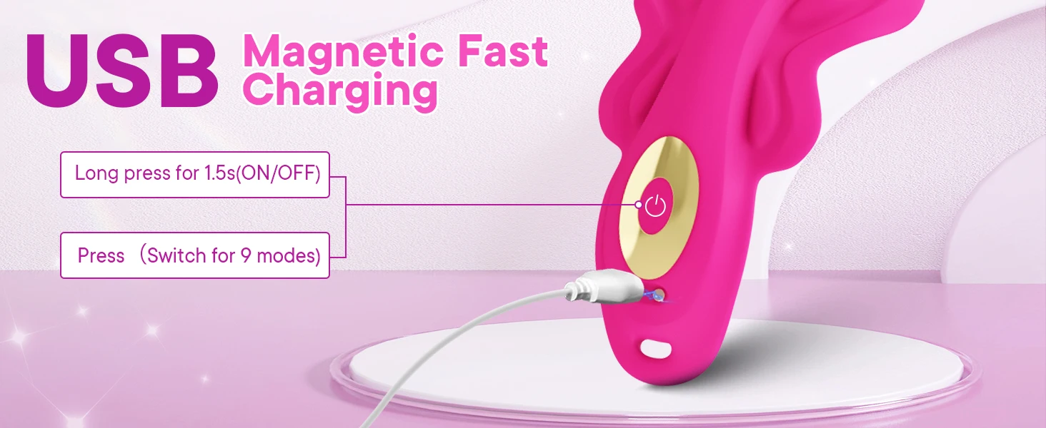 Butterfly Wearable Vibrator for Women — App Control 9+5 Modes | Adjustable Non-Slip Strap | Dual Brush Clitoral Design | 100% Waterproof | All Body Types – AmourToy