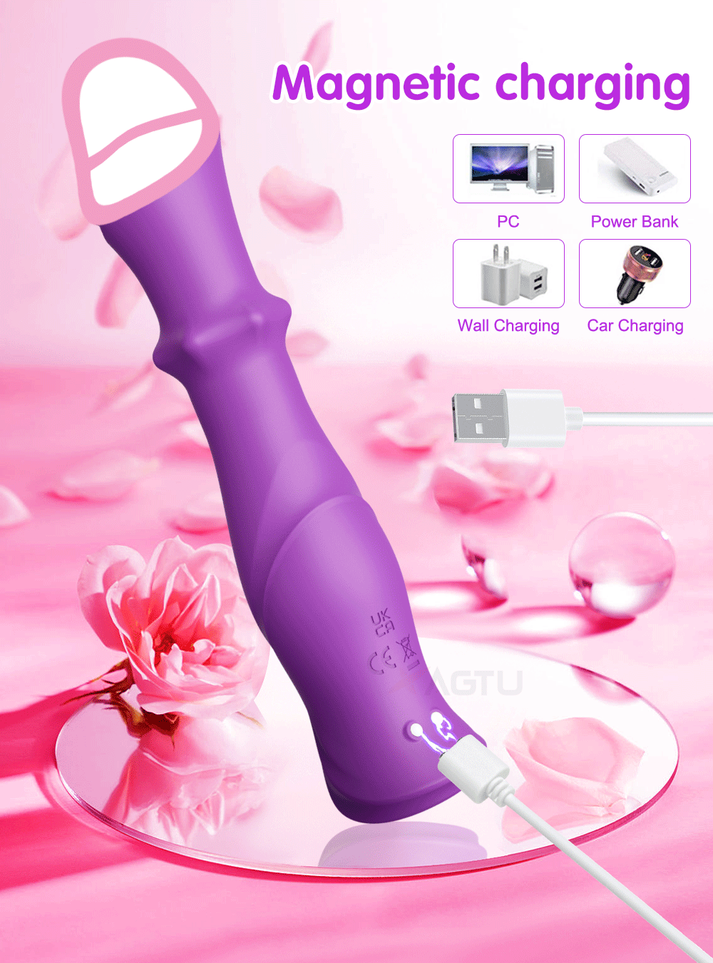 Thrusting Dildo Vibrator for Women - G Spot Vibrating Dildo with Dual Stimulation Thrusting Dildo Vibrator for Women - G Spot Vibrating Dildo with Dual Stimulation – AmourToy