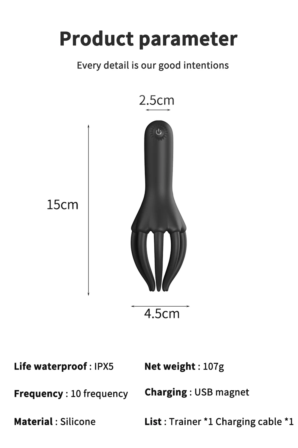 Glans Trainer Vibrator for Men — 10-Mode Soft Silicone Fingertip Penis Stimulator | Sensitivity Training & Stamina Improvement | USB Rechargeable Waterproof – AmourToy