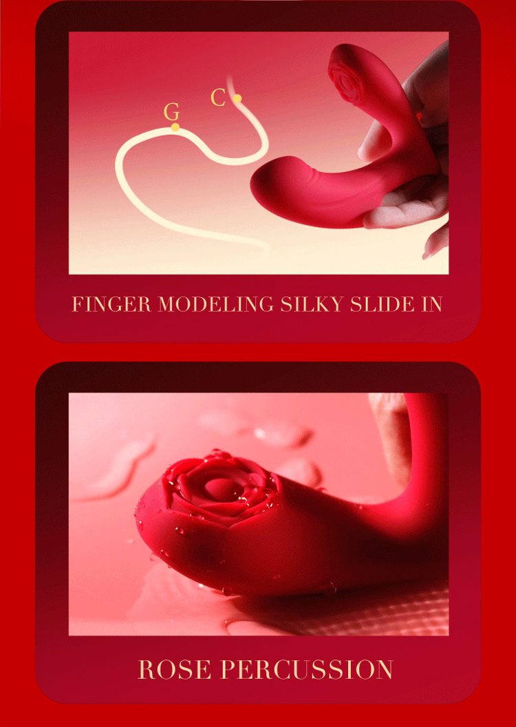 Finger Vibrator App Control — Dual Motor 9 Vibration + 9 Patting Modes | 60° Bendable G-Spot & Clitoris | Wearable Ring Design | Couples & Solo – AmourToy