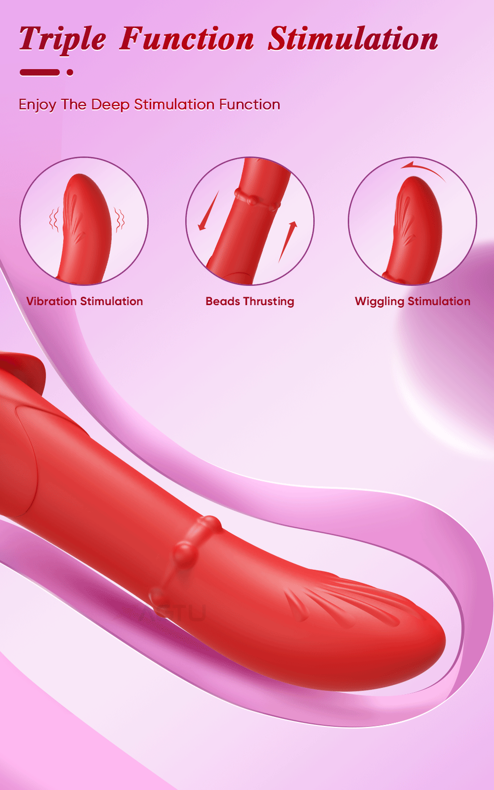 Thrusting Dildo Vibrator for Women - G Spot Vibrating Dildo with Dual Stimulation Thrusting Dildo Vibrator for Women - G Spot Vibrating Dildo with Dual Stimulation – AmourToy