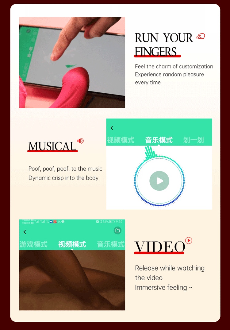 Finger Vibrator App Control — Dual Motor 9 Vibration + 9 Patting Modes | 60° Bendable G-Spot & Clitoris | Wearable Ring Design | Couples & Solo – AmourToy