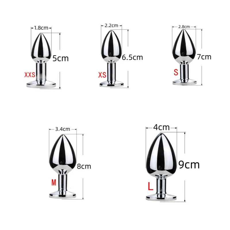 Metal Butt Plug Fox Tail Set 5 Sizes — Polished Stainless Steel | Progressive Anal Training | Detachable Faux Fox Tail | Temperature Play – AmourToy
