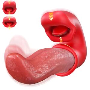 Tongue licking vibrator 3-in-1 with occlusion swinging and vibration for G-spot and clitoris women