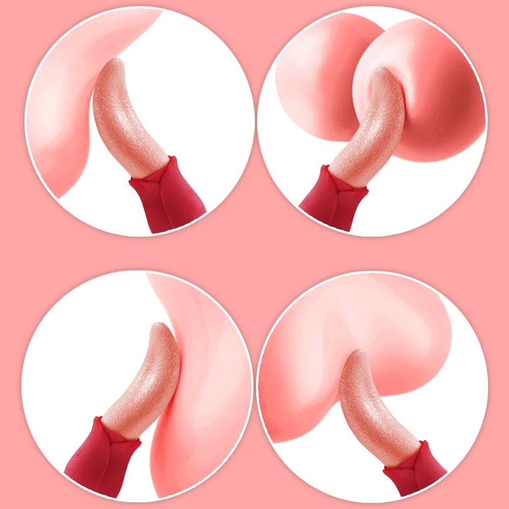 AmourToy Rose Tongue Vibrator — 10 Licking Modes, Compact – AmourToy